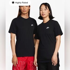 Nike Sportswear Club Men's T-Shirt Size S-Tall Black AR4997-013